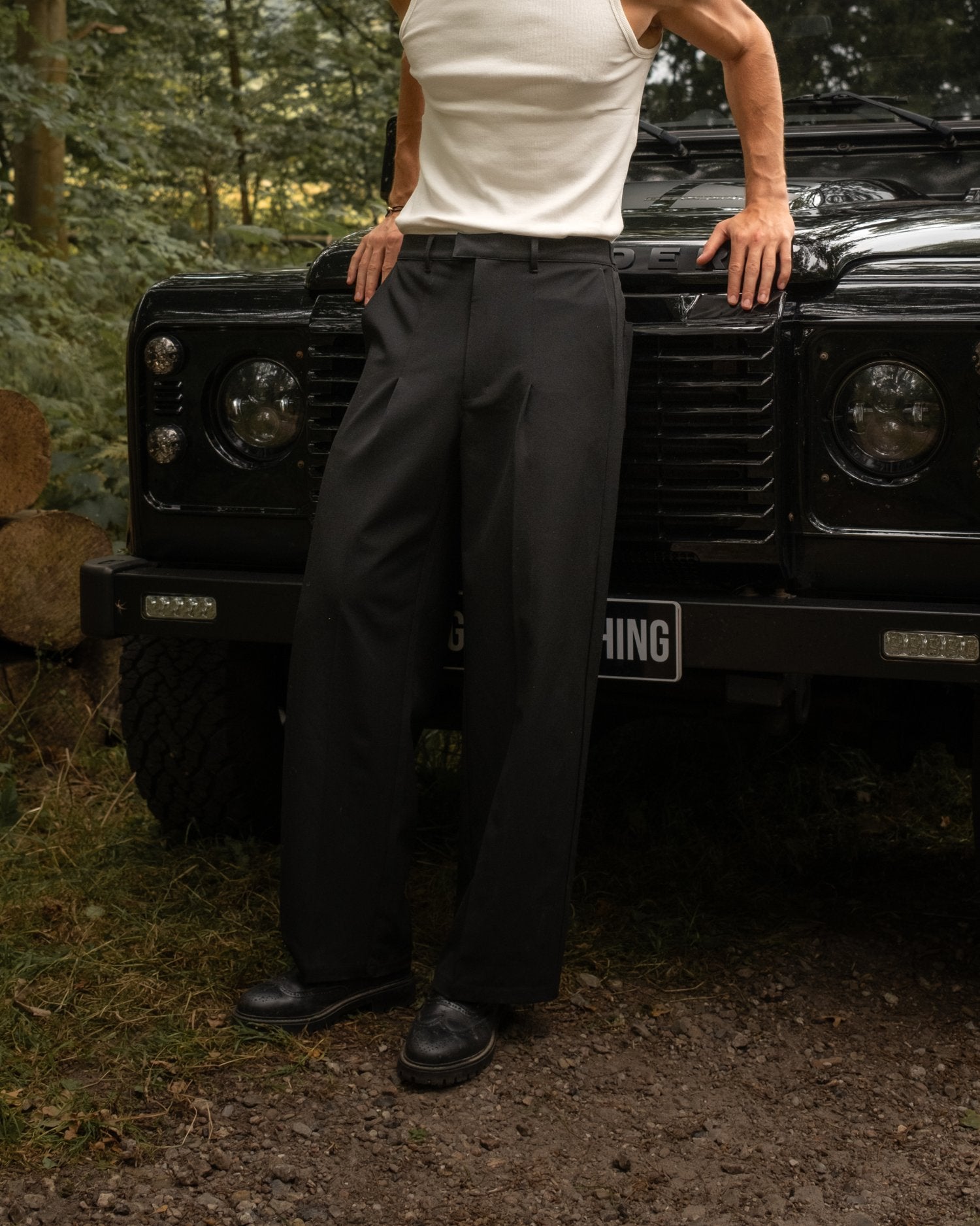 Baggy Suit Pants Black