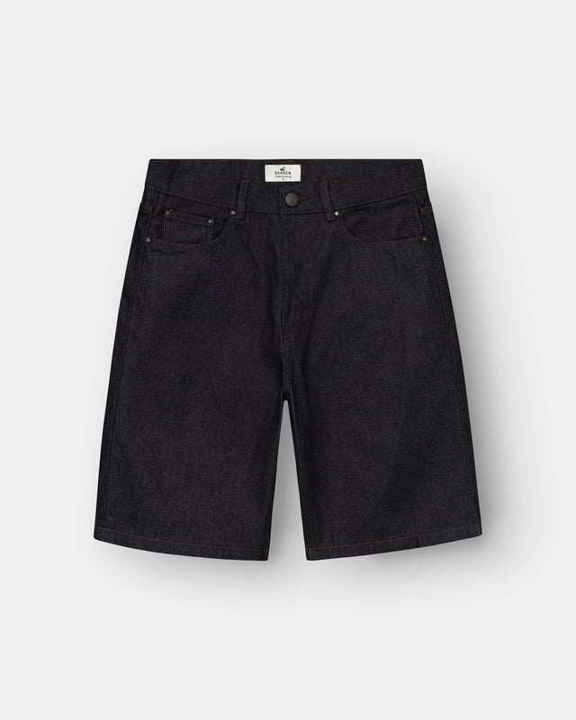 Raw Selvedge Jorts Darkwash