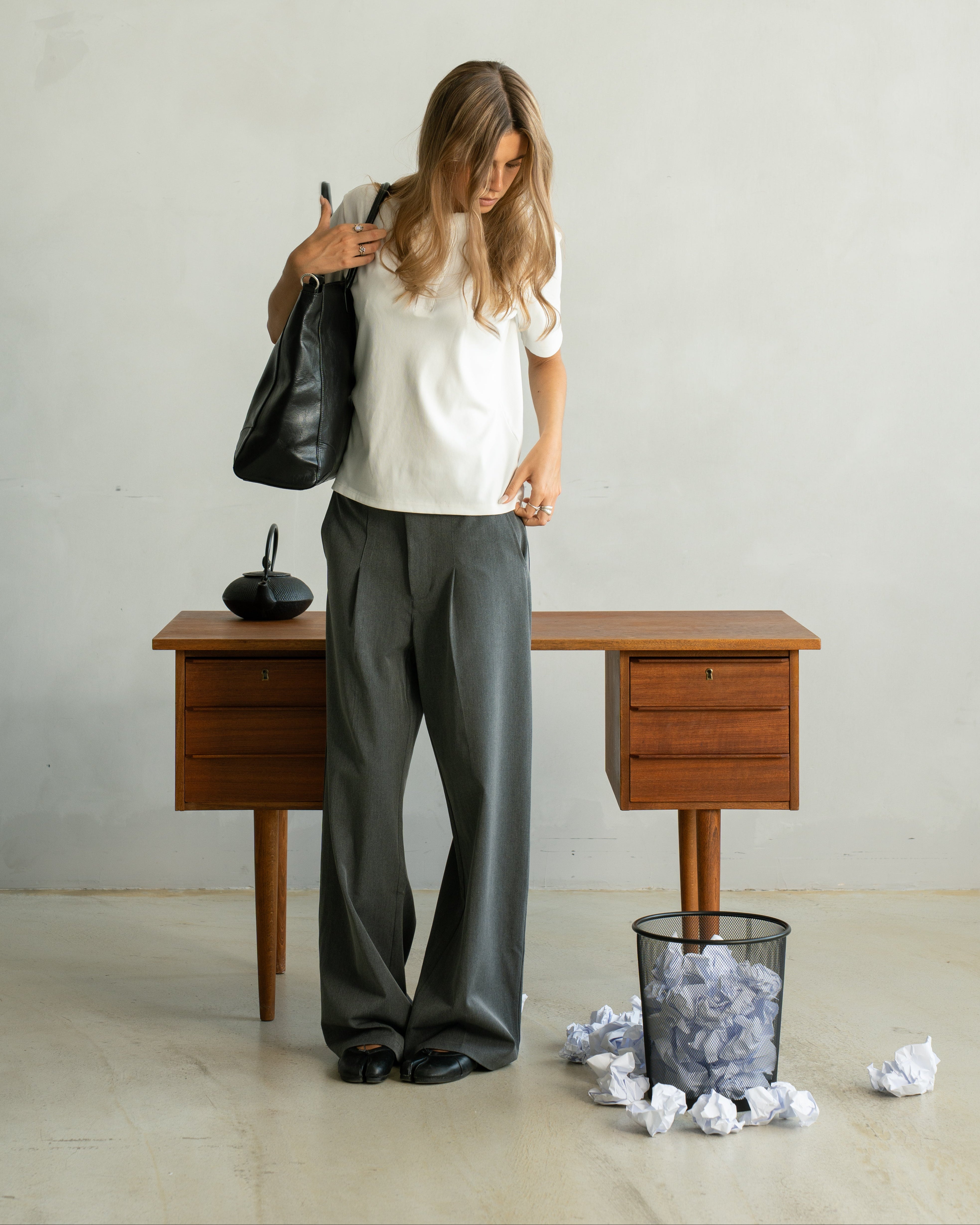 Baggy Suit Pants Grey