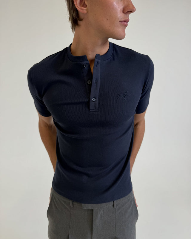 Henley Short Sleeve Navy
