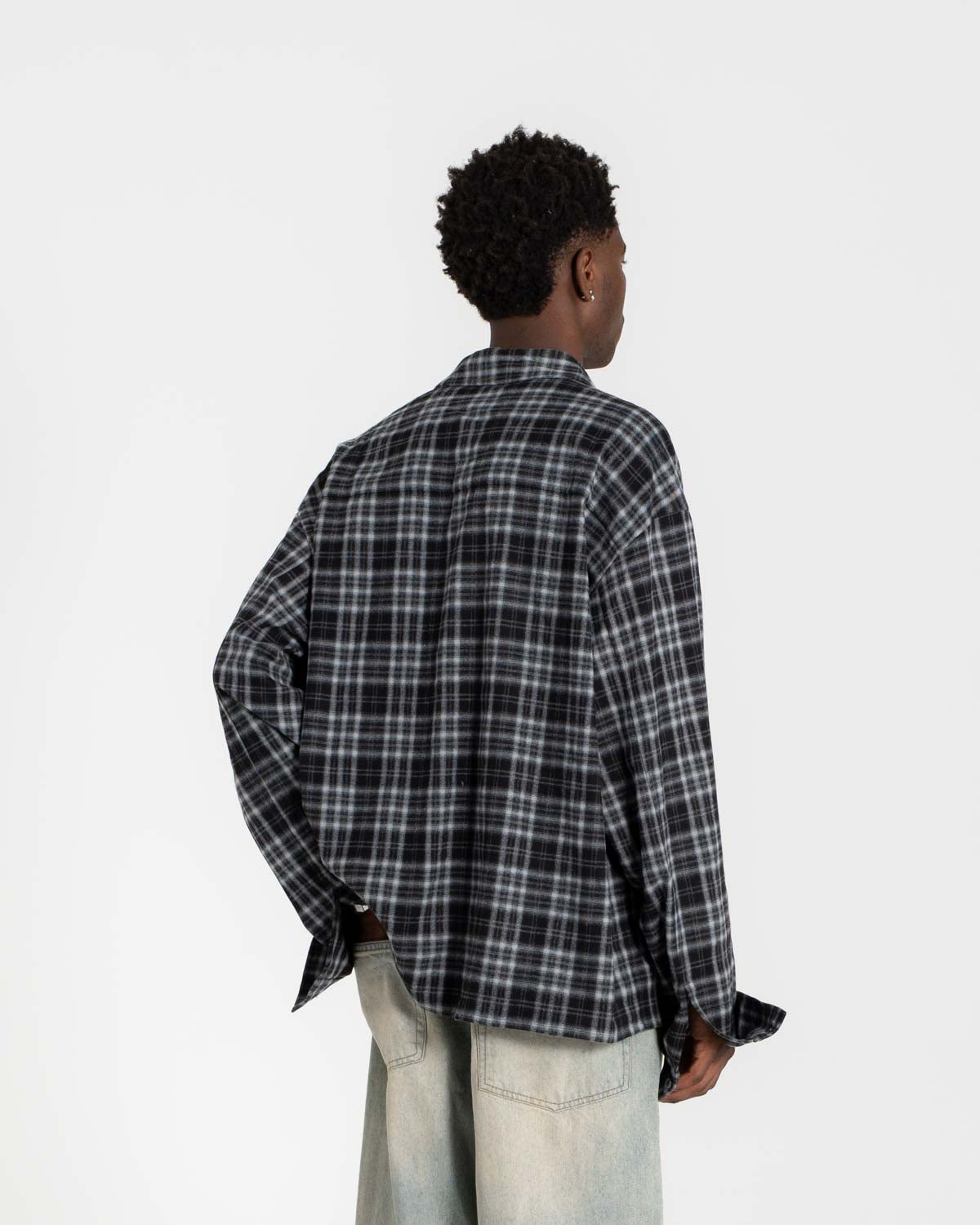 Checked Flannel Shirt grey