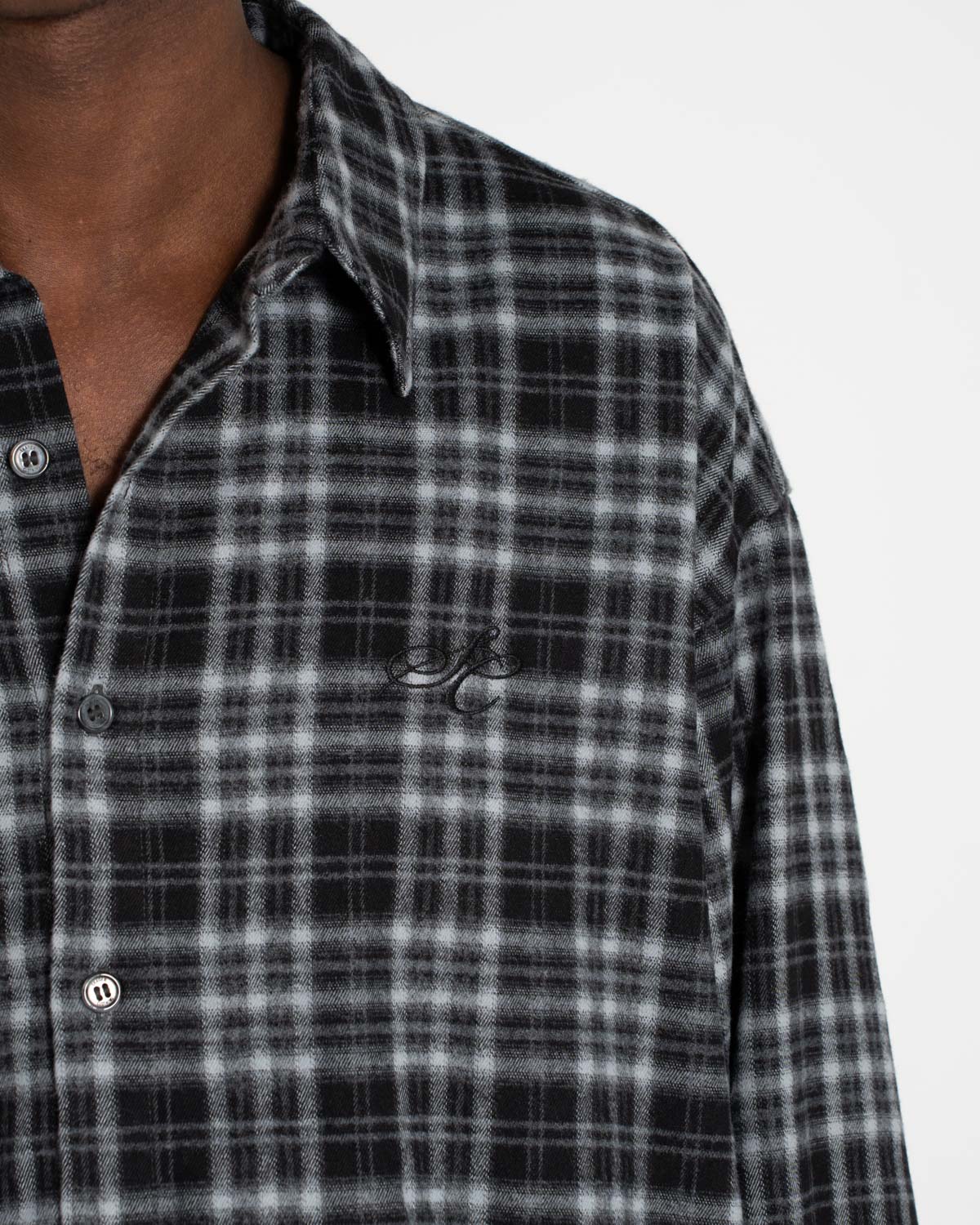 Checked Flannel Shirt grey