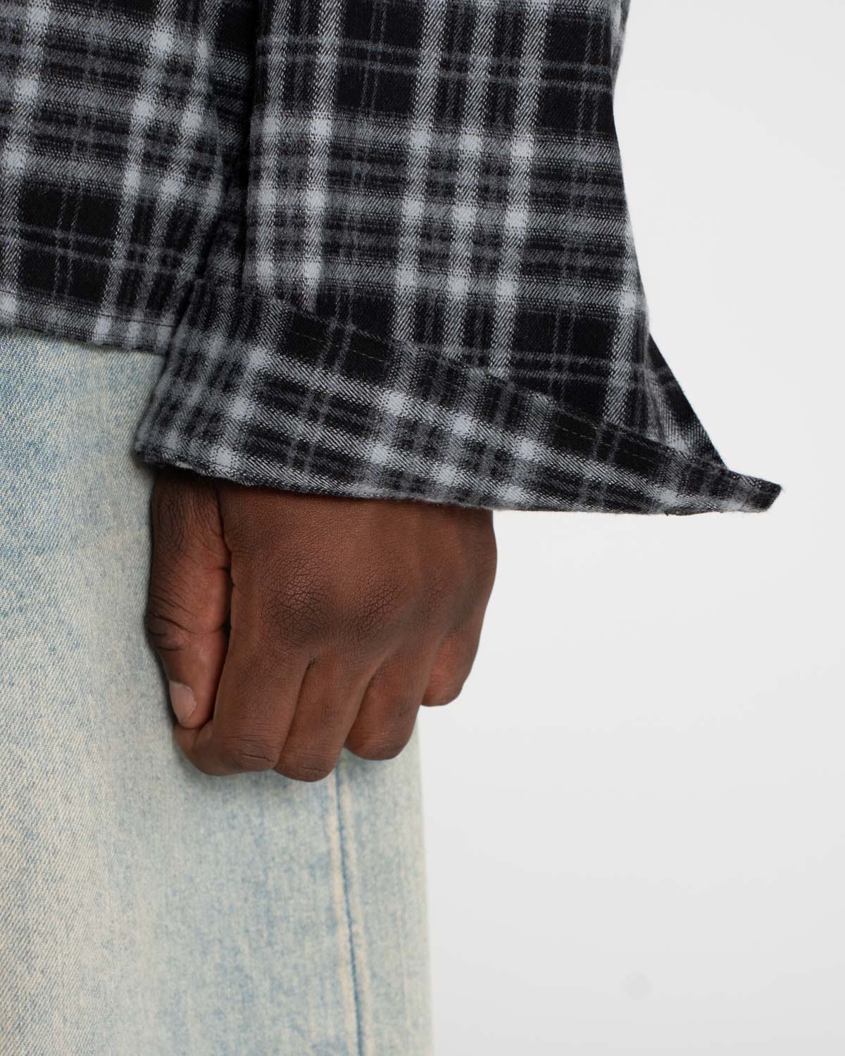Checked Flannel Shirt grey