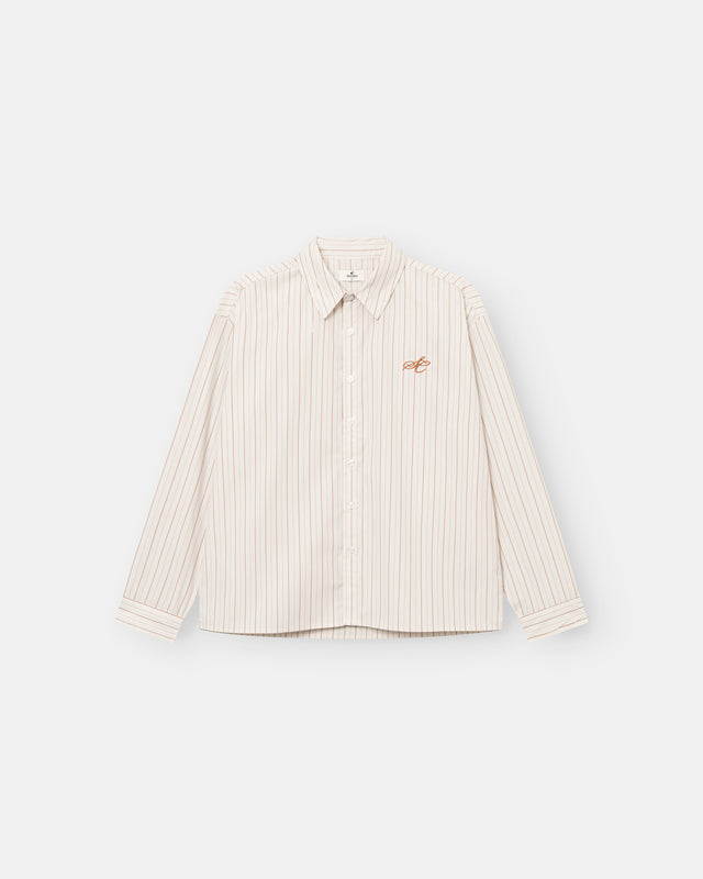 Oxford Longsleeve Shirt Brown Striped