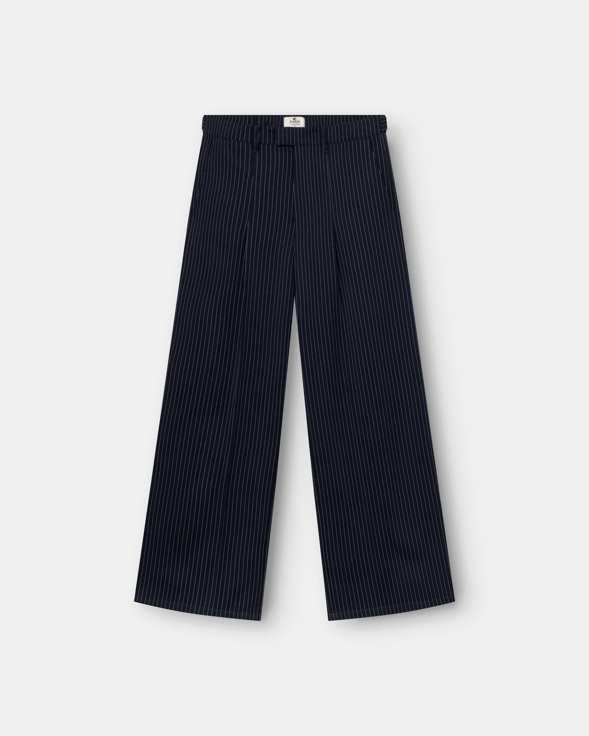 Baggy Suit Pants Navy Pinstriped