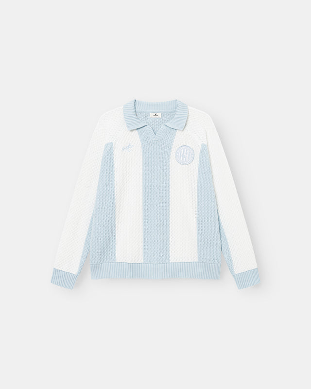 SC Football Knit Light Blue/white