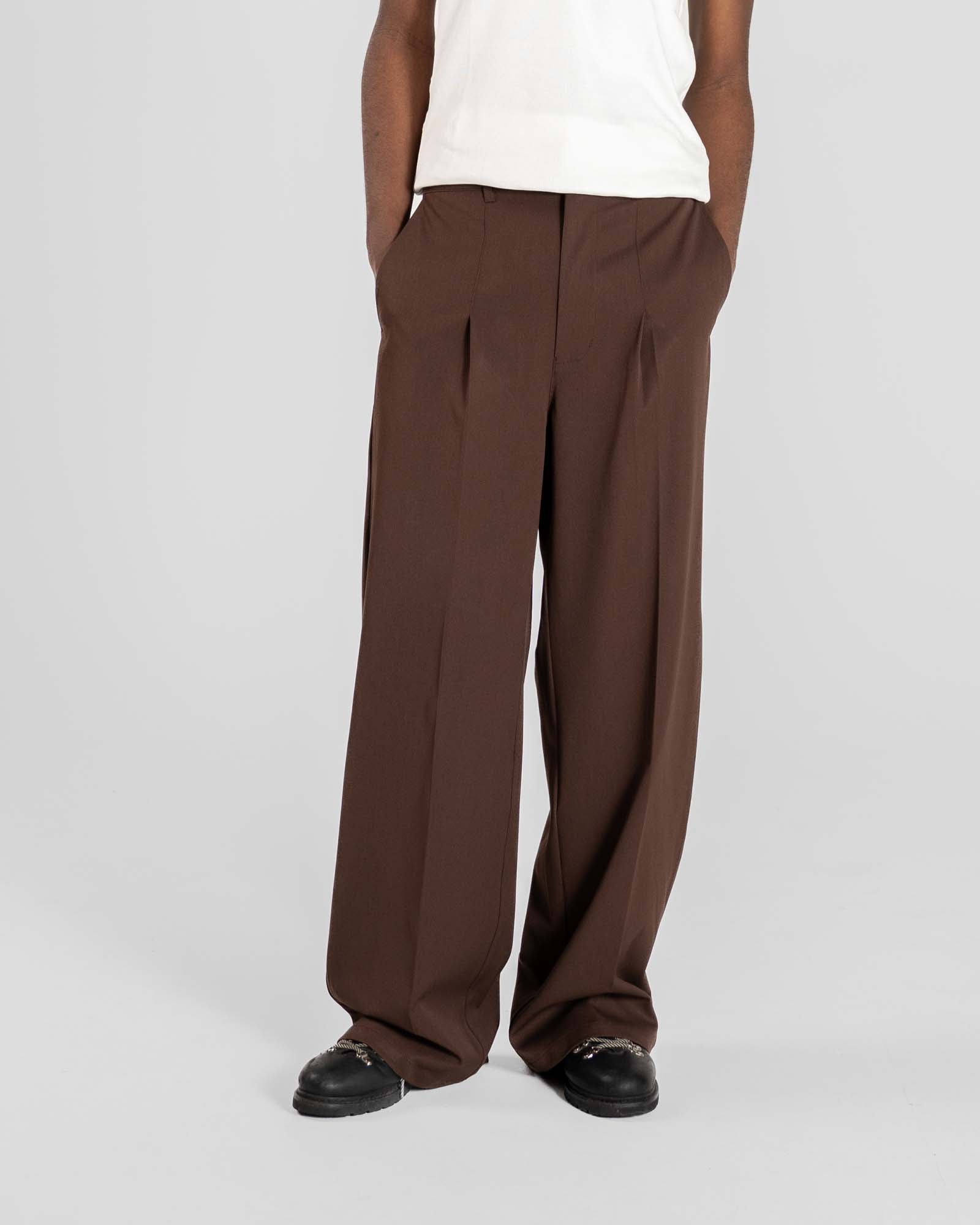 Baggy Suit Pants Brown