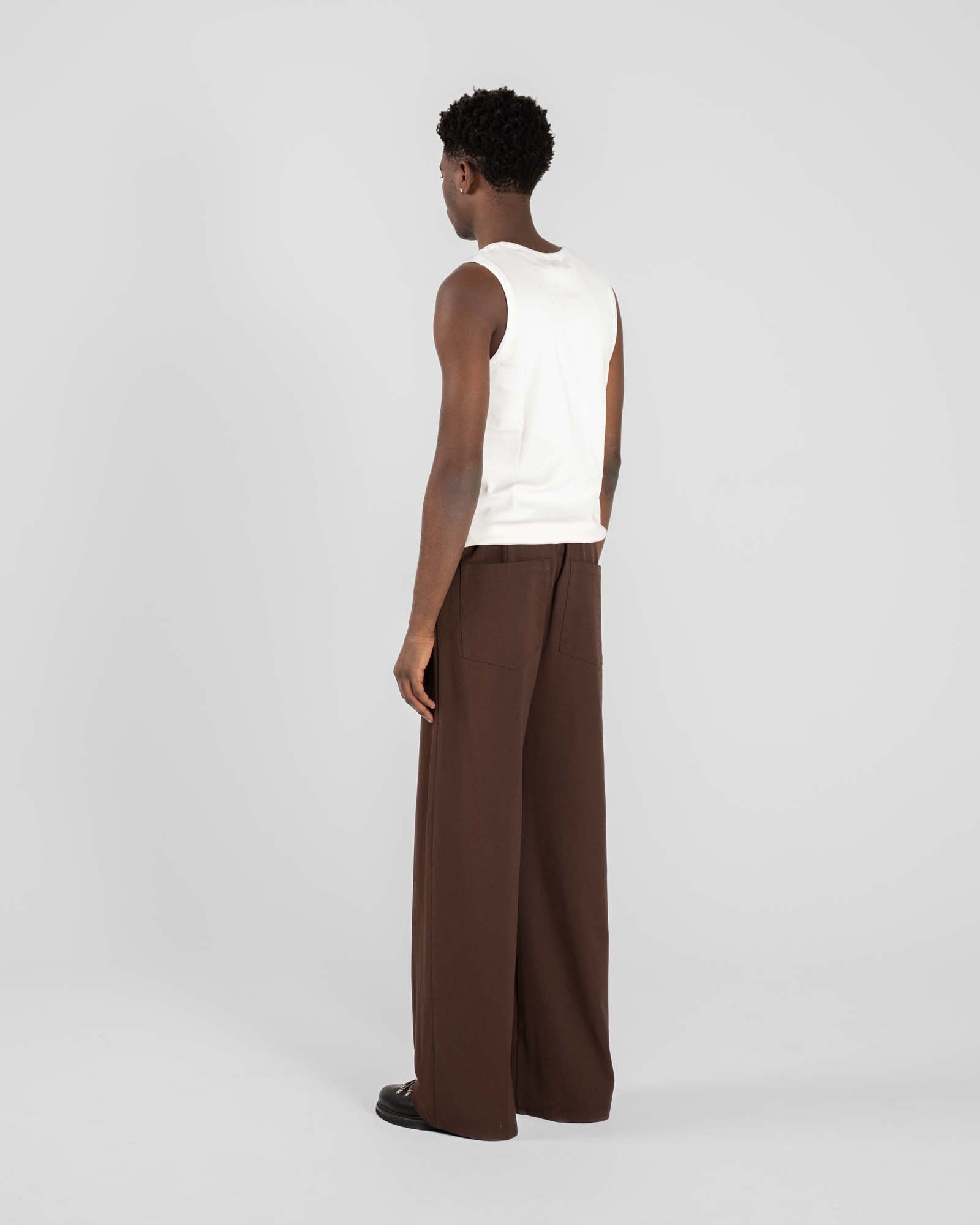 Baggy Suit Pants Brown