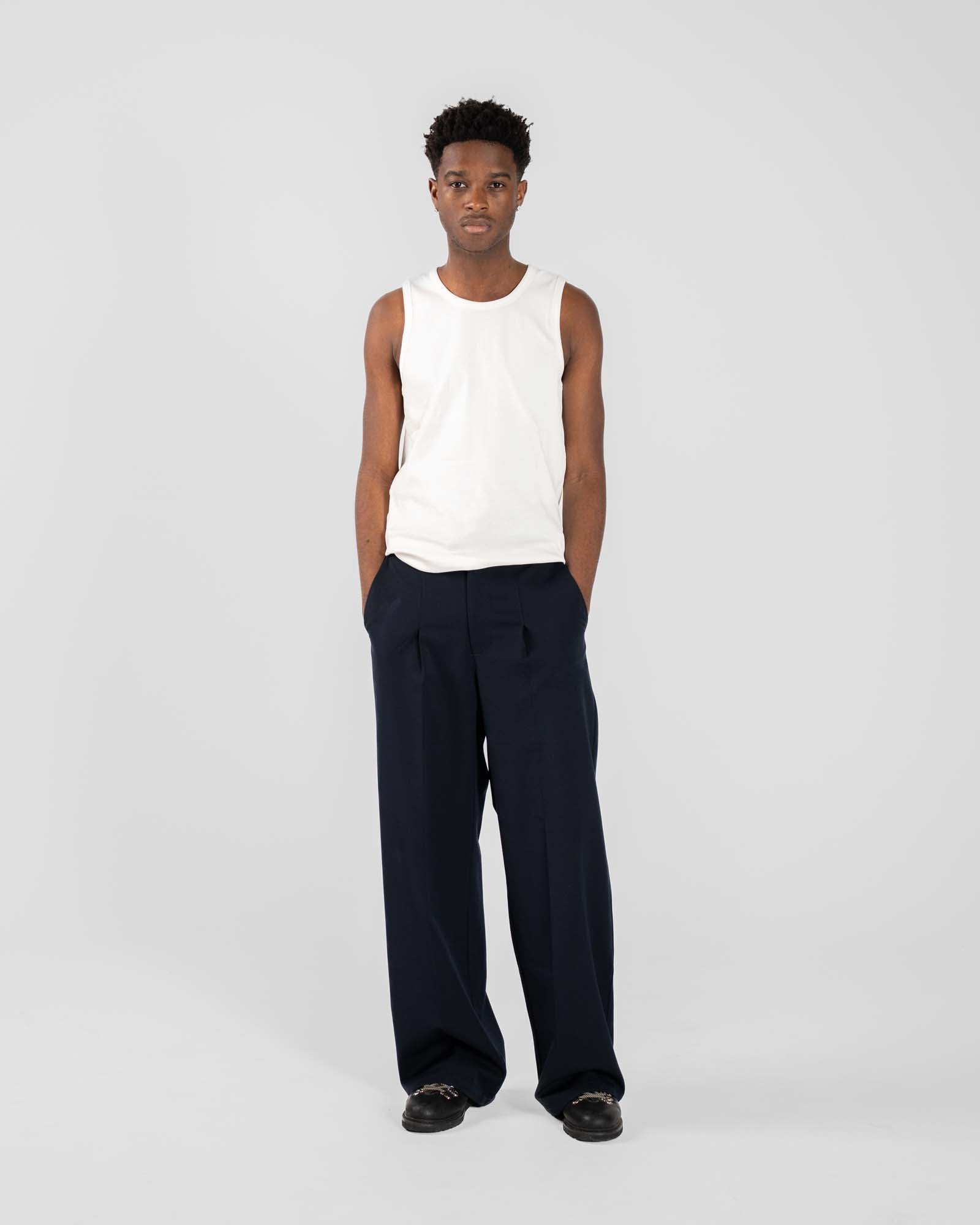 Baggy Suit Pants Navy