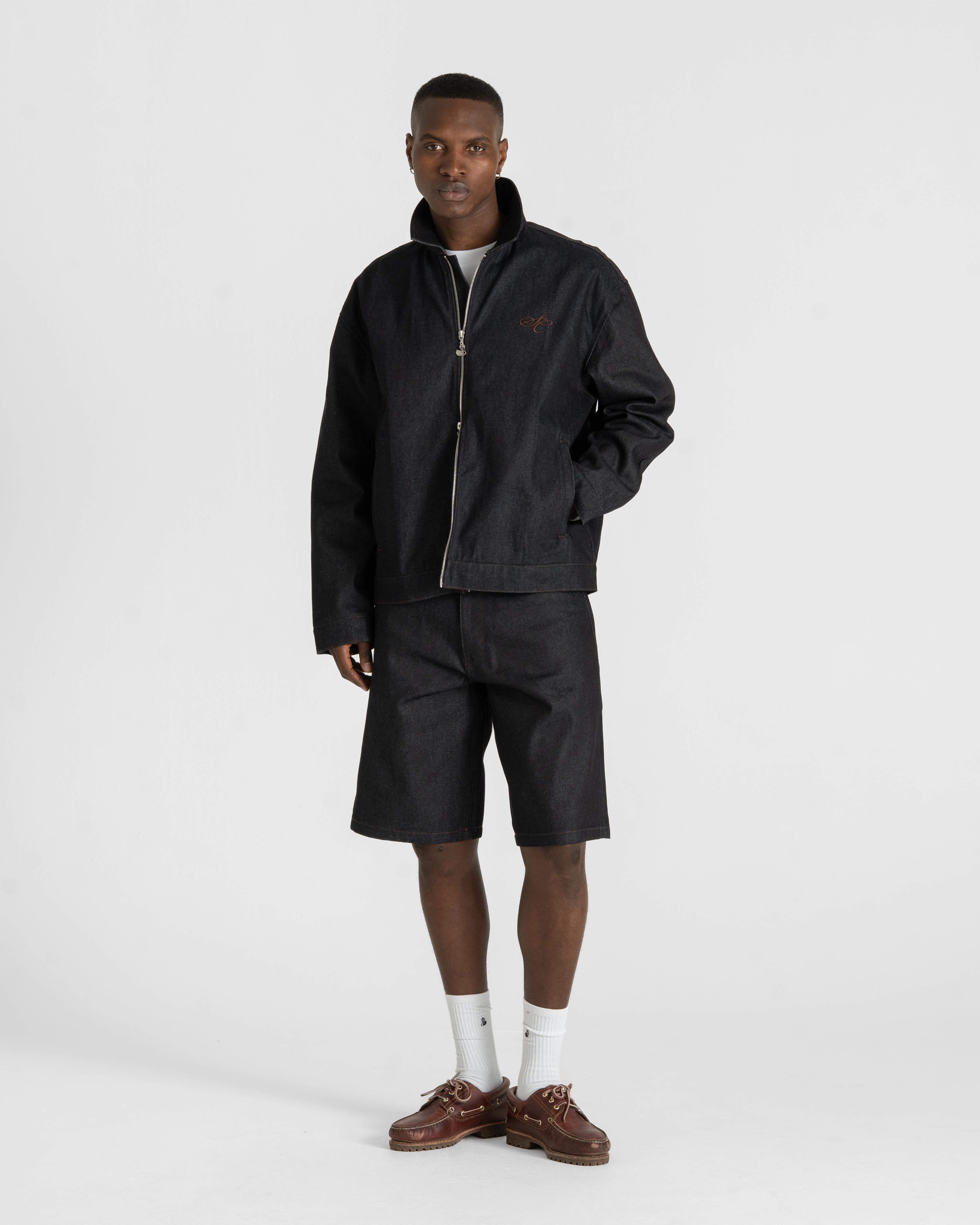 Raw Selvedge Jorts Darkwash