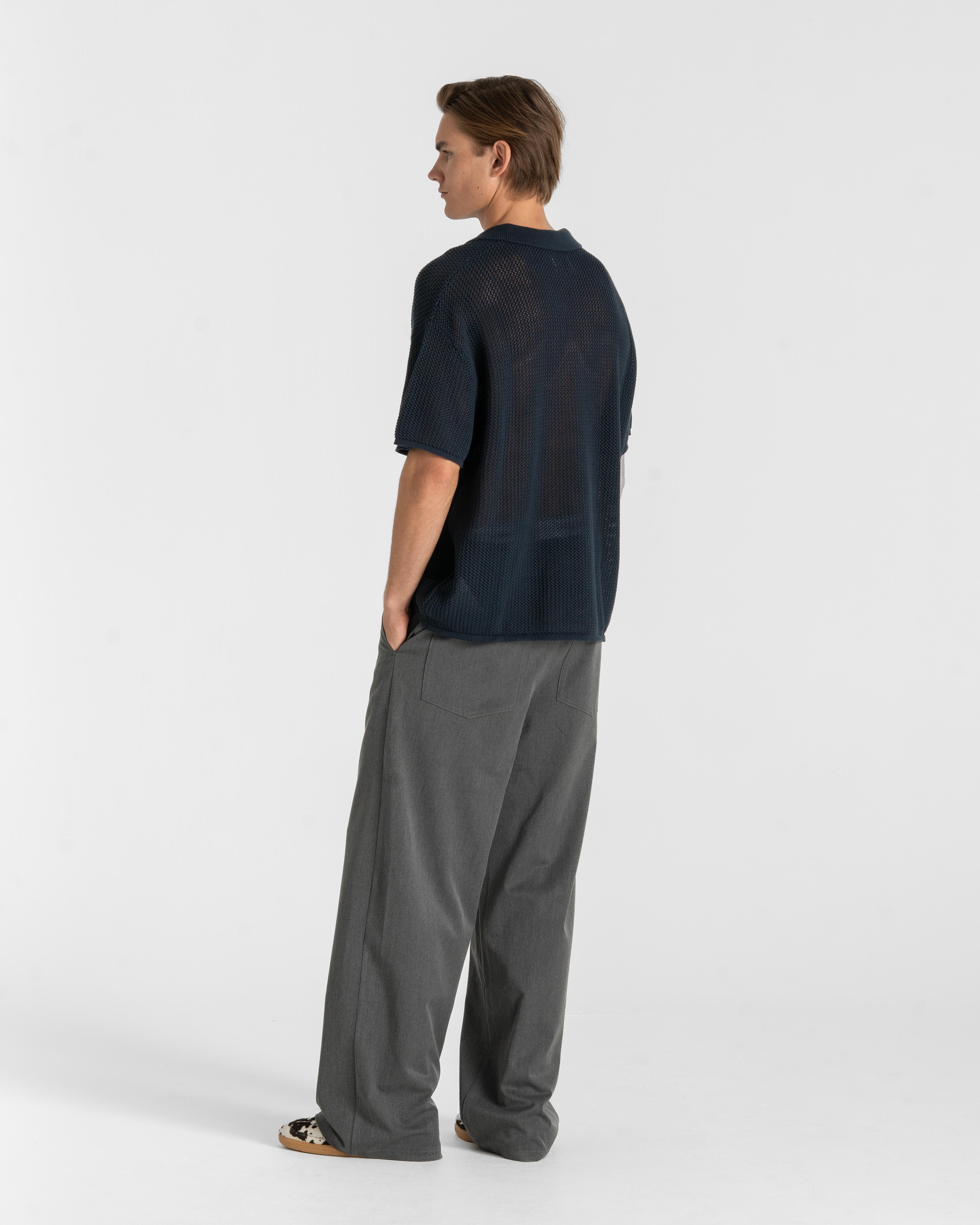 Knitted Polo Navy