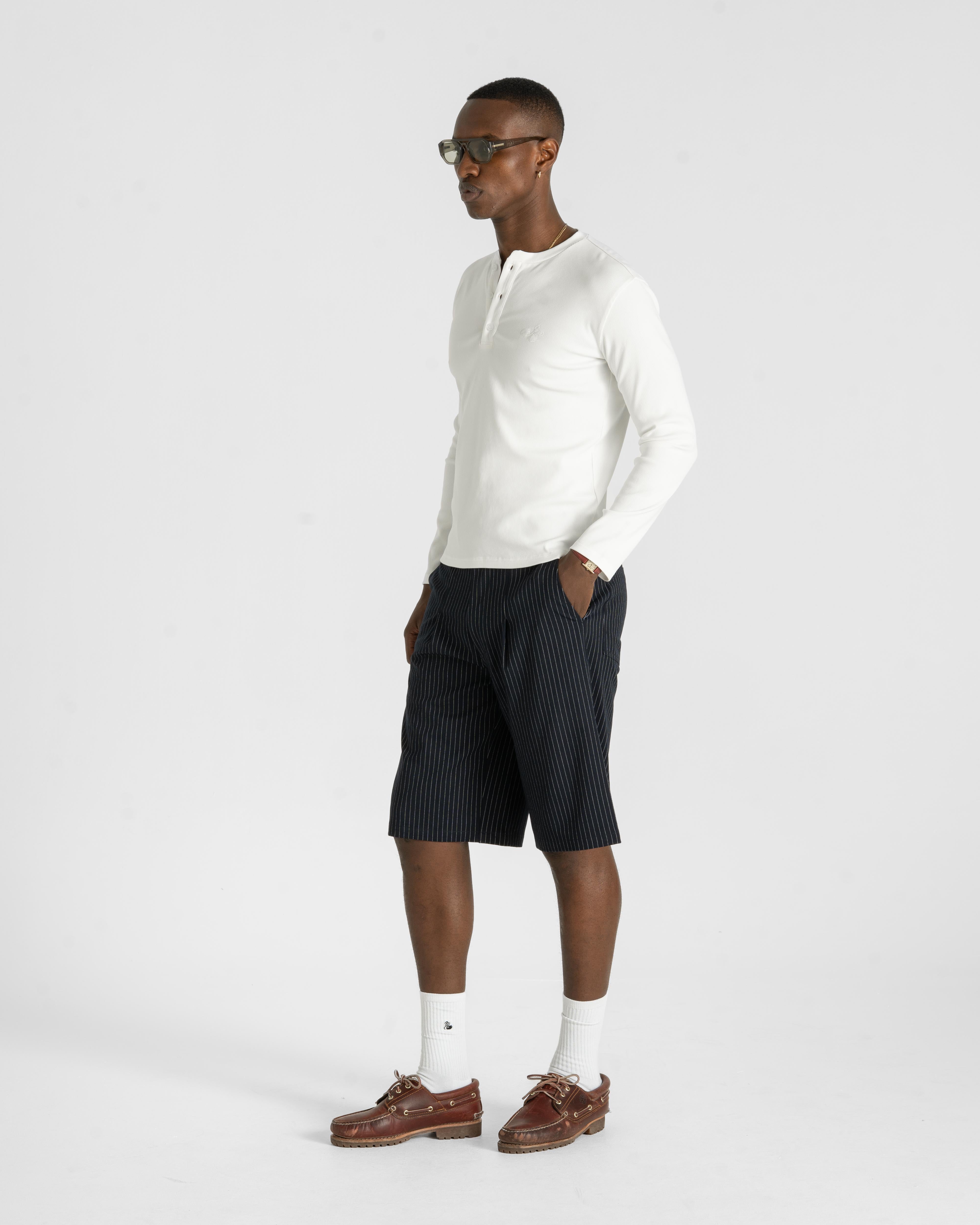 Bermuda Shorts Navy Pinstriped