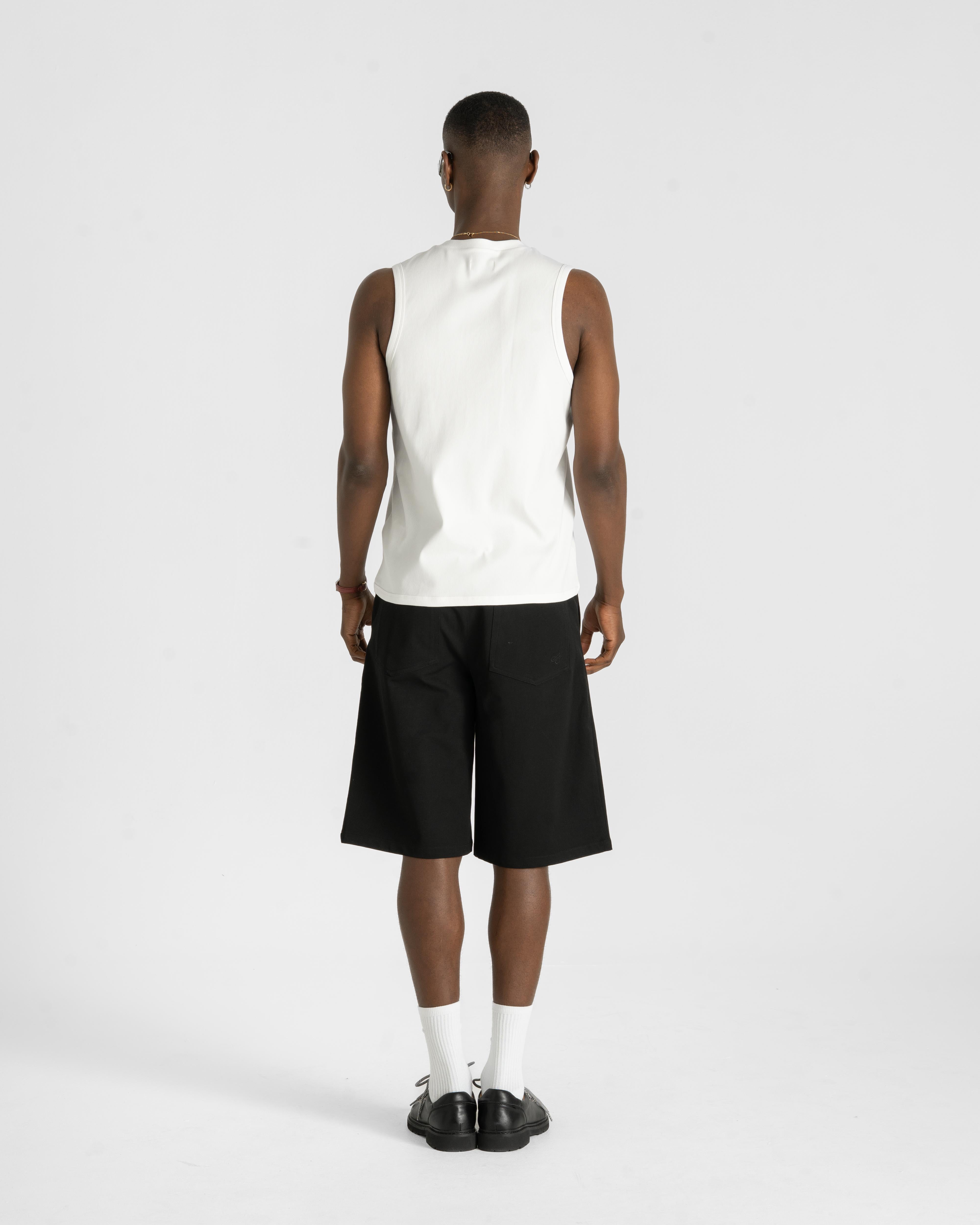 Henley Tank Top White