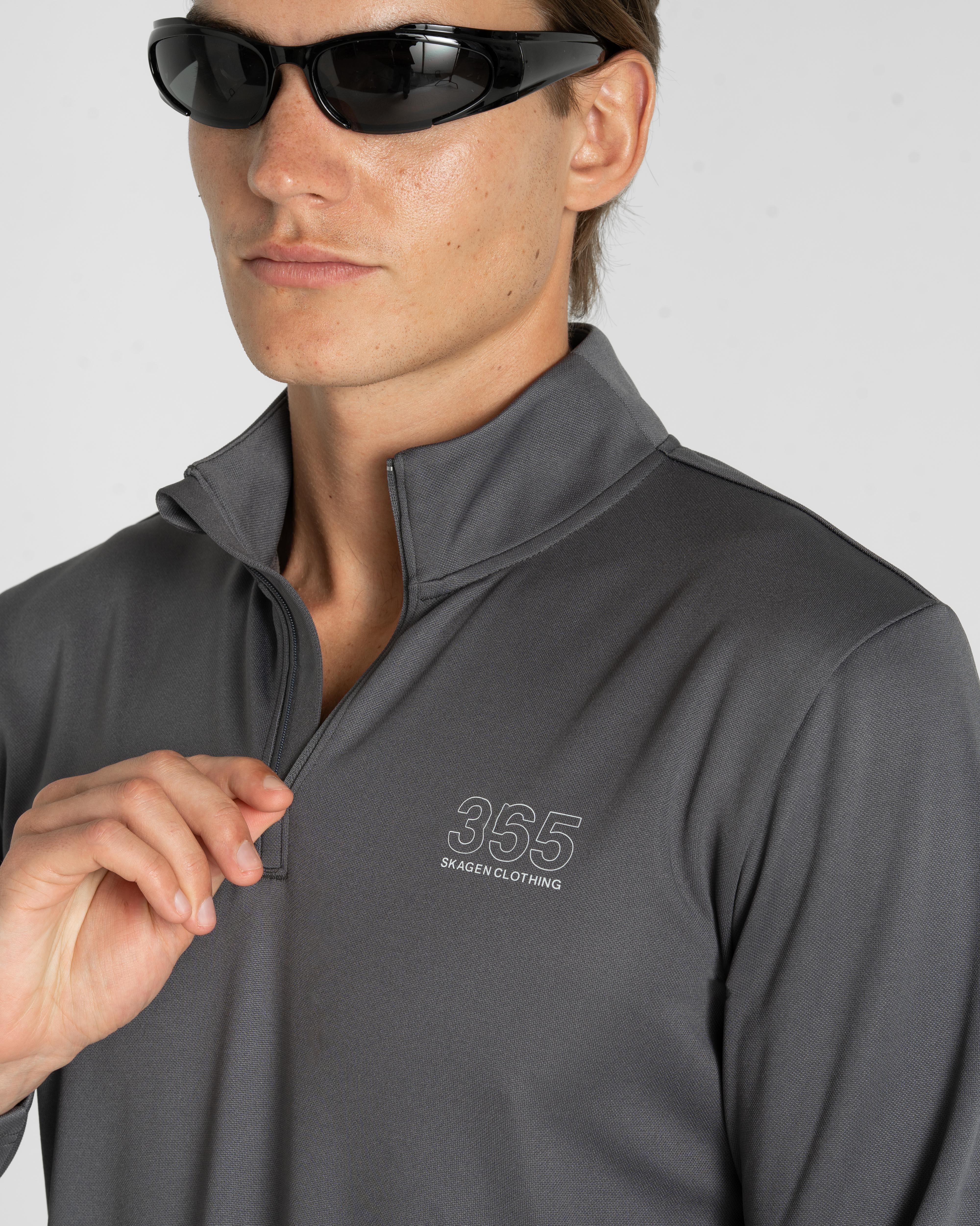 365 Half Zip Grey