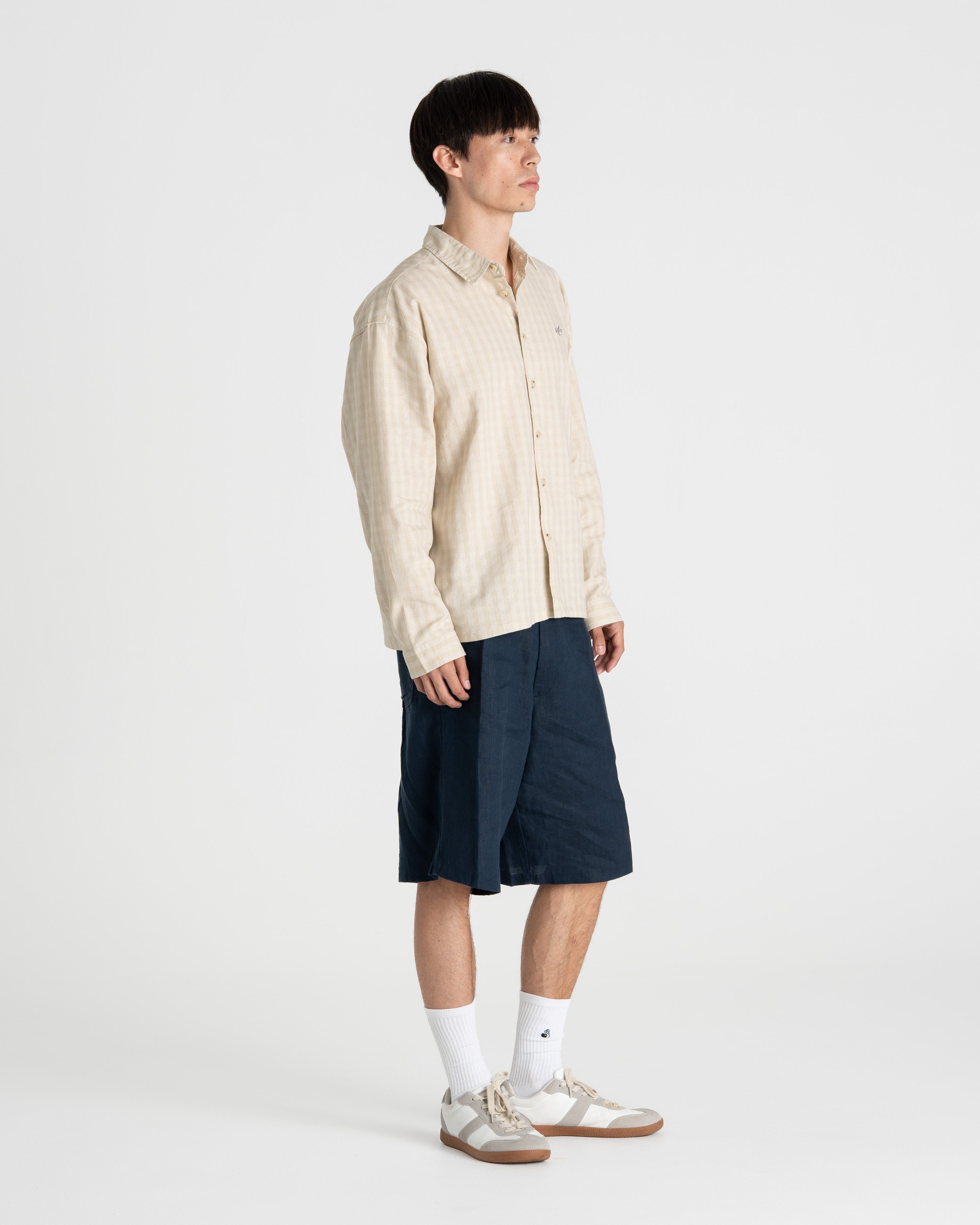 Checked Shirt Beige