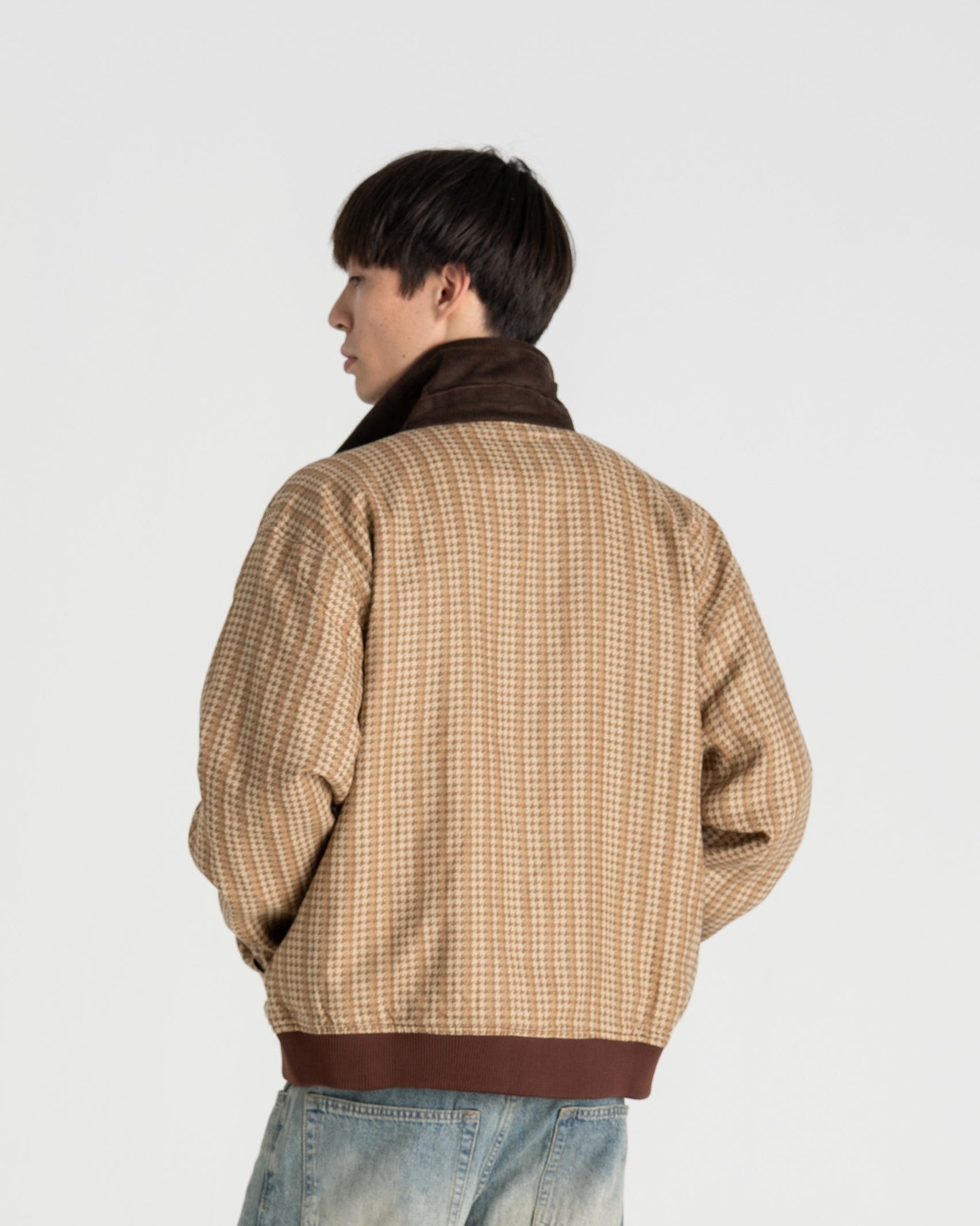 Houndstooth Jacket Beige