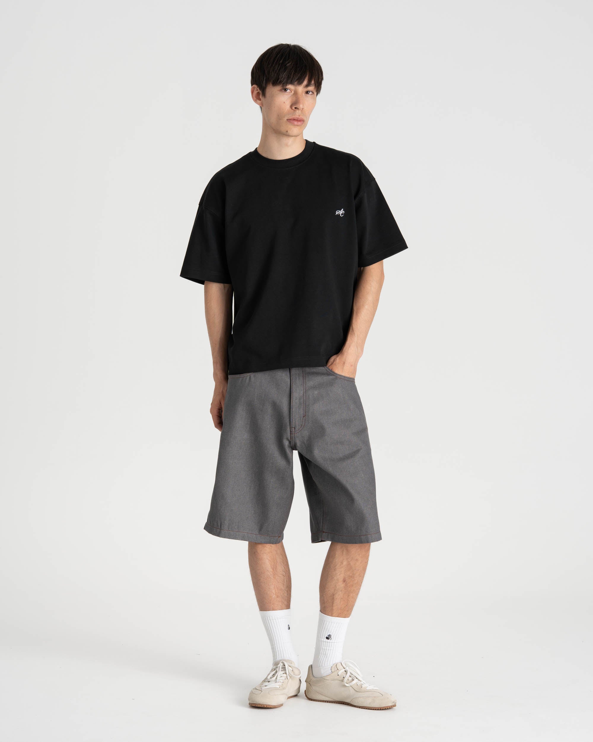 Raw Selvedge Jorts grey