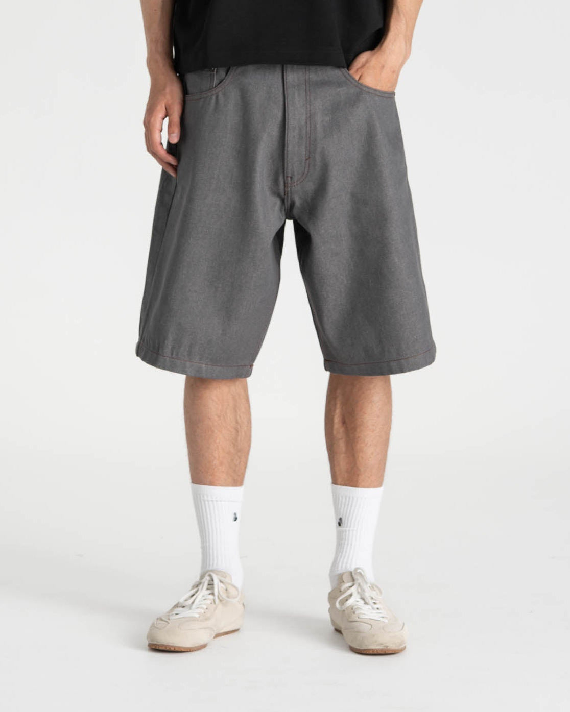 Raw Selvedge Jorts grey