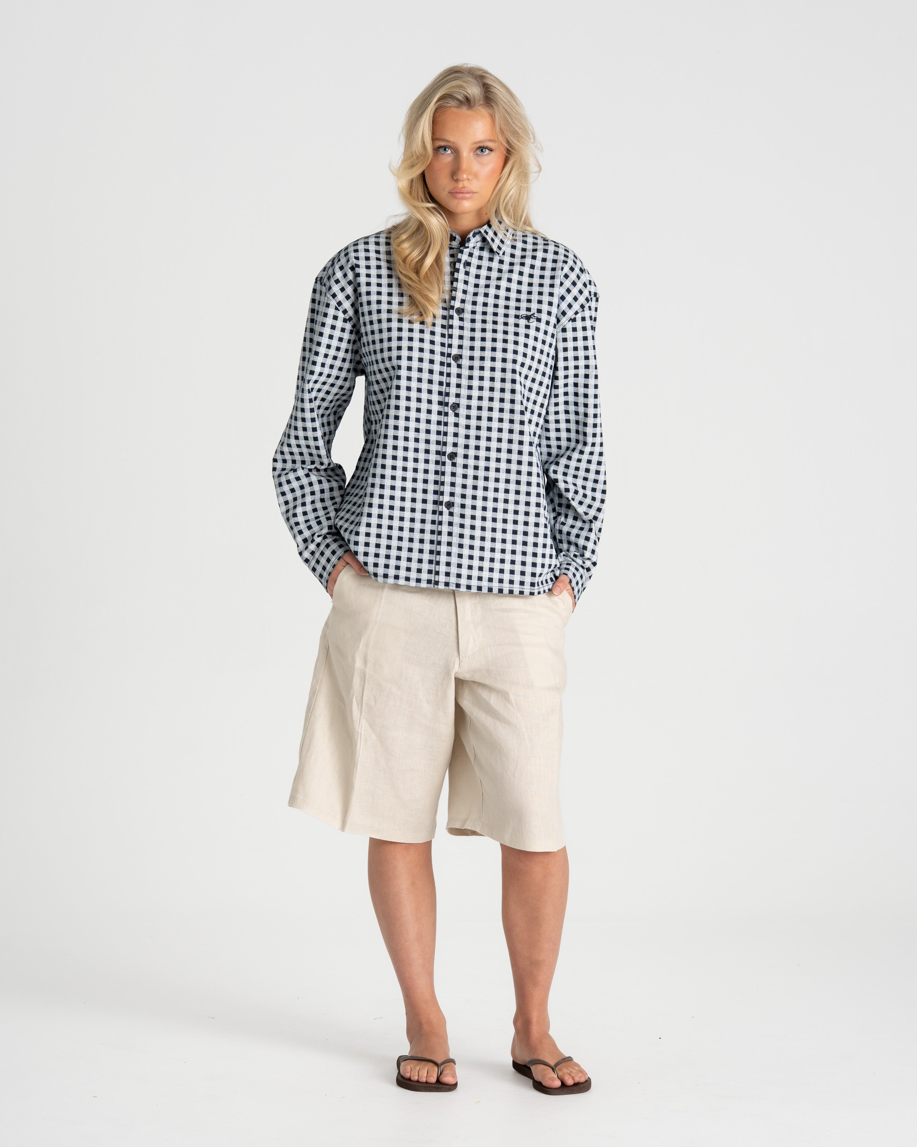 Checked Shirt Navy