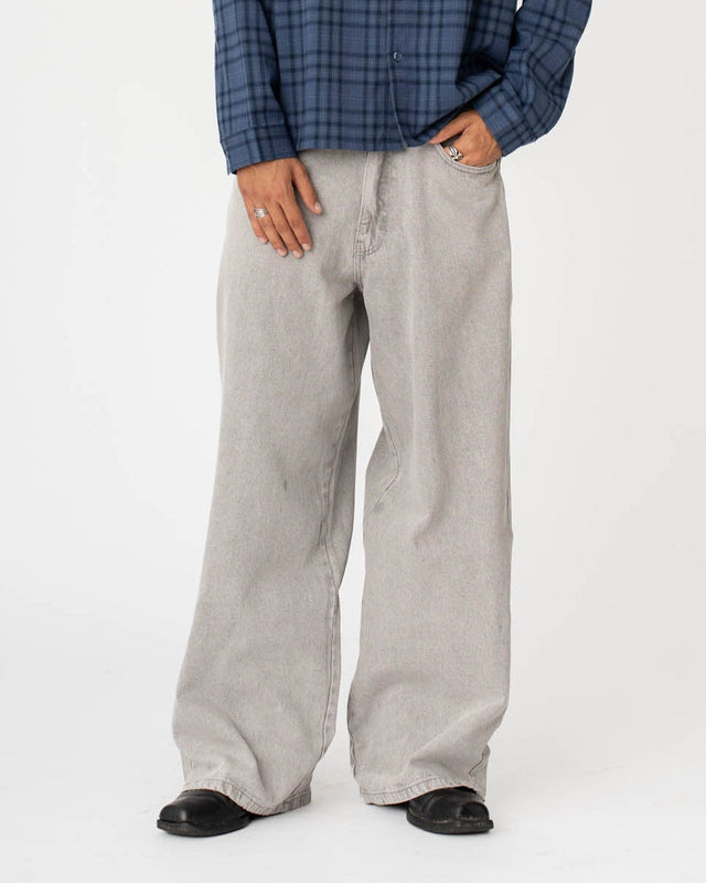 Extra baggy Denim Jeans Light grey