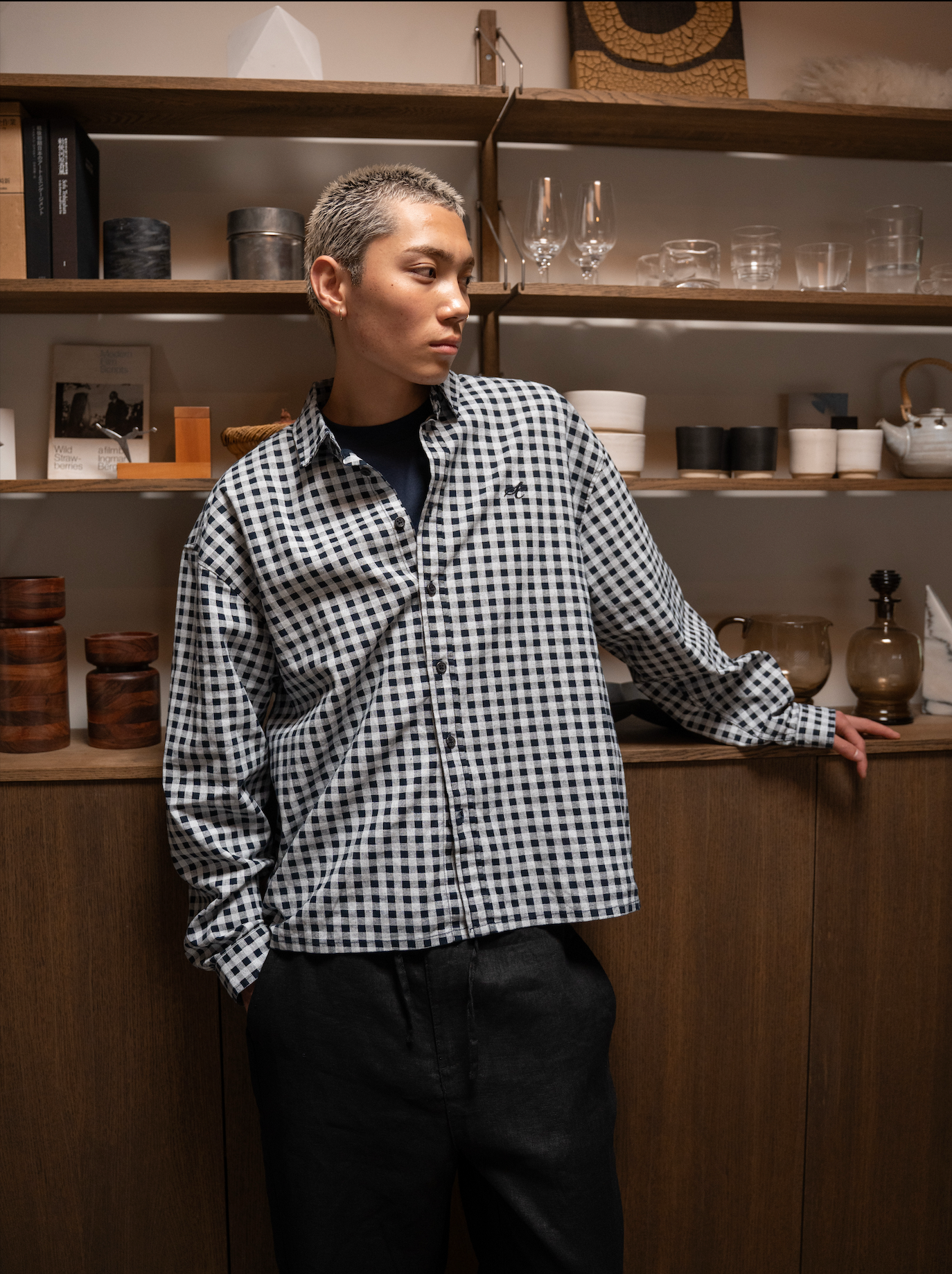 Checked Shirt Navy