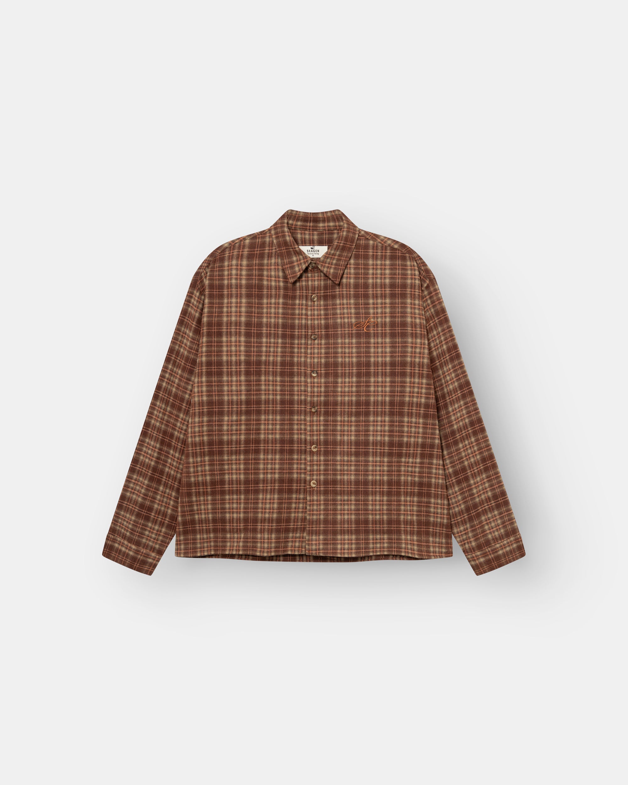 Checked Flannel shirt bordeaux