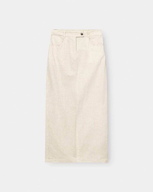 Hør Nederdel Beige | Skagen - clothing.dk