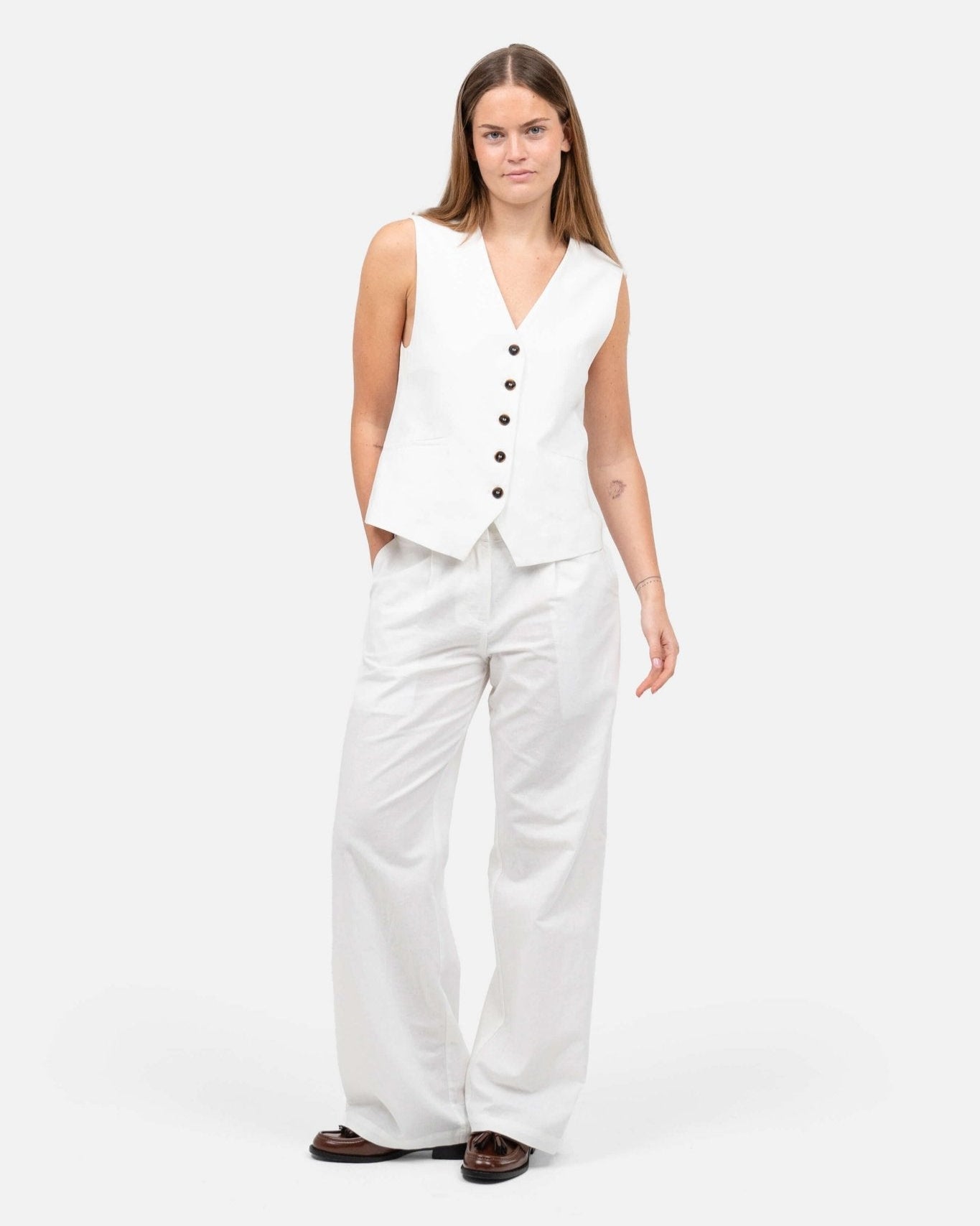 Hør Suitpants Hvid | Skagen - clothing.dk