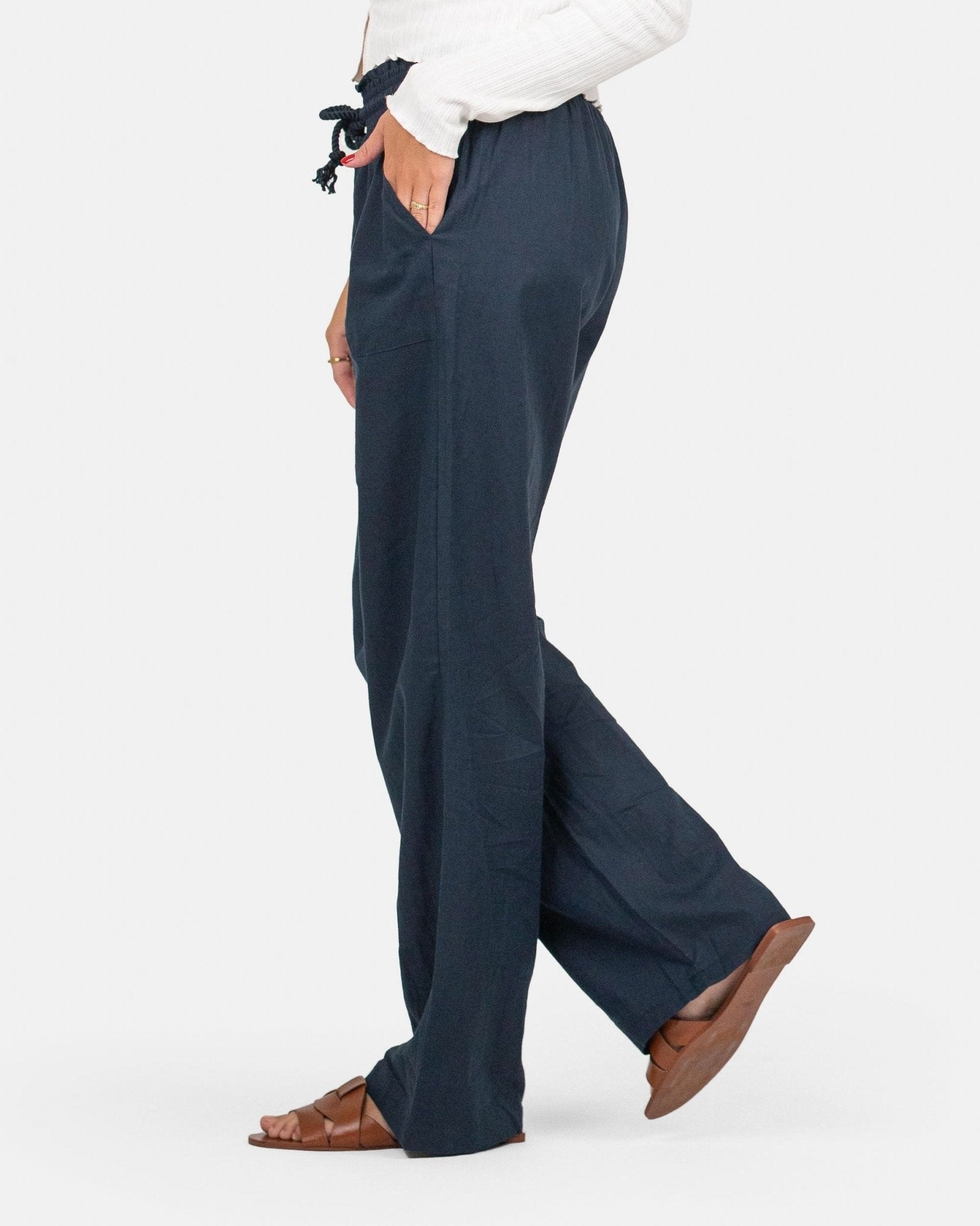 Hørbukser Lavtaljede Navy | Skagen - clothing.dk