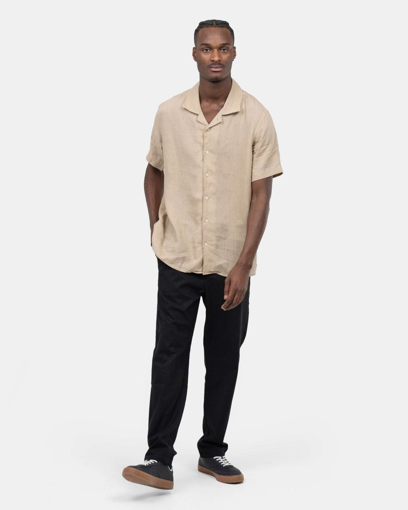Kortærmet Hørskjorte Mokka | Skagen - clothing.dk