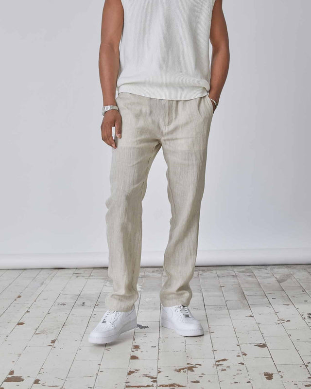100% Hørbukser Beige | Skagen - clothing.dk